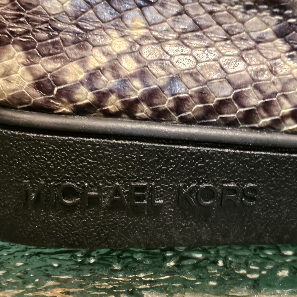 Micheal Kors Snakeskin Effect Slip On Sneakers Wmns Sz 6.5 - Picture 10 of 12